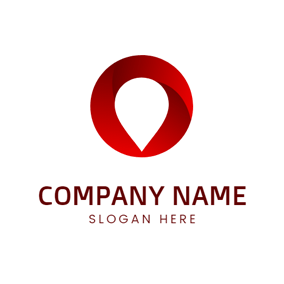Red Circle Company Logo - Free Location Logo Designs. DesignEvo Logo Maker