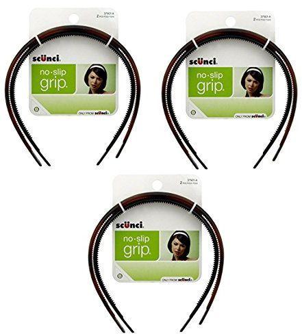 Scunci Logo - Scunci No Slip Plastic Thin Headband Black Brown 6 Pieces | Souq - UAE