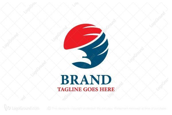 Red Sphere Company Logo - Exclusive Logo Eagle Fly Logo. LOGOS FOR SALE
