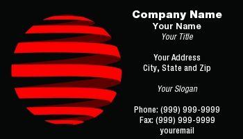 Red Sphere Company Logo - Template AT135978: red sphere ribbon business card.tif