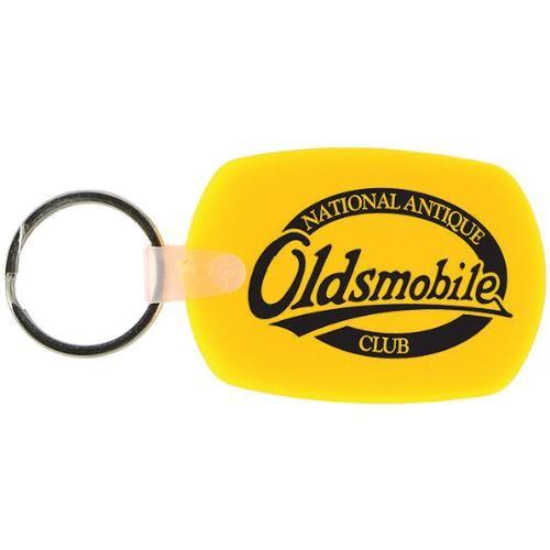 Yellow Tag Logo - Promotional Oval Soft Key Tags with Custom Logo for $0.37 Ea.