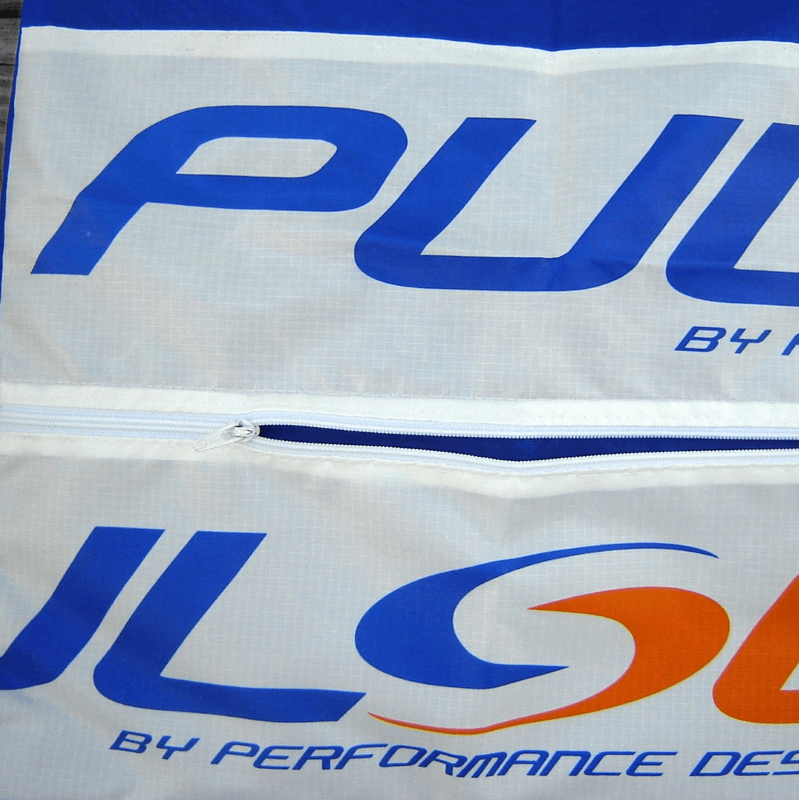 Blue Pulse Logo - Royal Blue Zero Porosity Drawstring Backpack with Pulse Logo ...