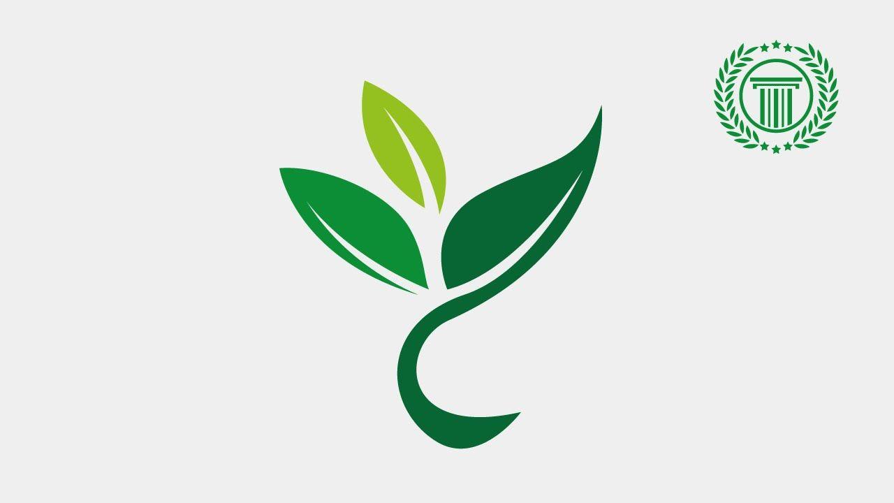 Green Leaves Logo - logo design illustrator | adobe illustrator tutorial how to design a ...