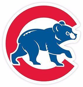 Cubs Old Logo - Chicago Fan Cubs Old Logo Vinyl Sticker Decal *SIZES* Large Cornhole ...