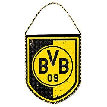 Yellow Tag Logo - Borussia Dortmund 17100700 Tag Pennant With Badge, Black Yellow, 20