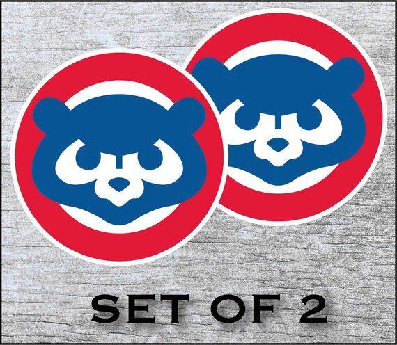 Cubs Old Logo - Chicago Cubs Old Logo Sticker Decal Vinyl SET OF 2 12 | Etsy