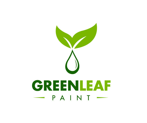 Green Leaf Logo - green-leaf-paint-logo-design | Logo | Logo design, Logos, Leaf logo