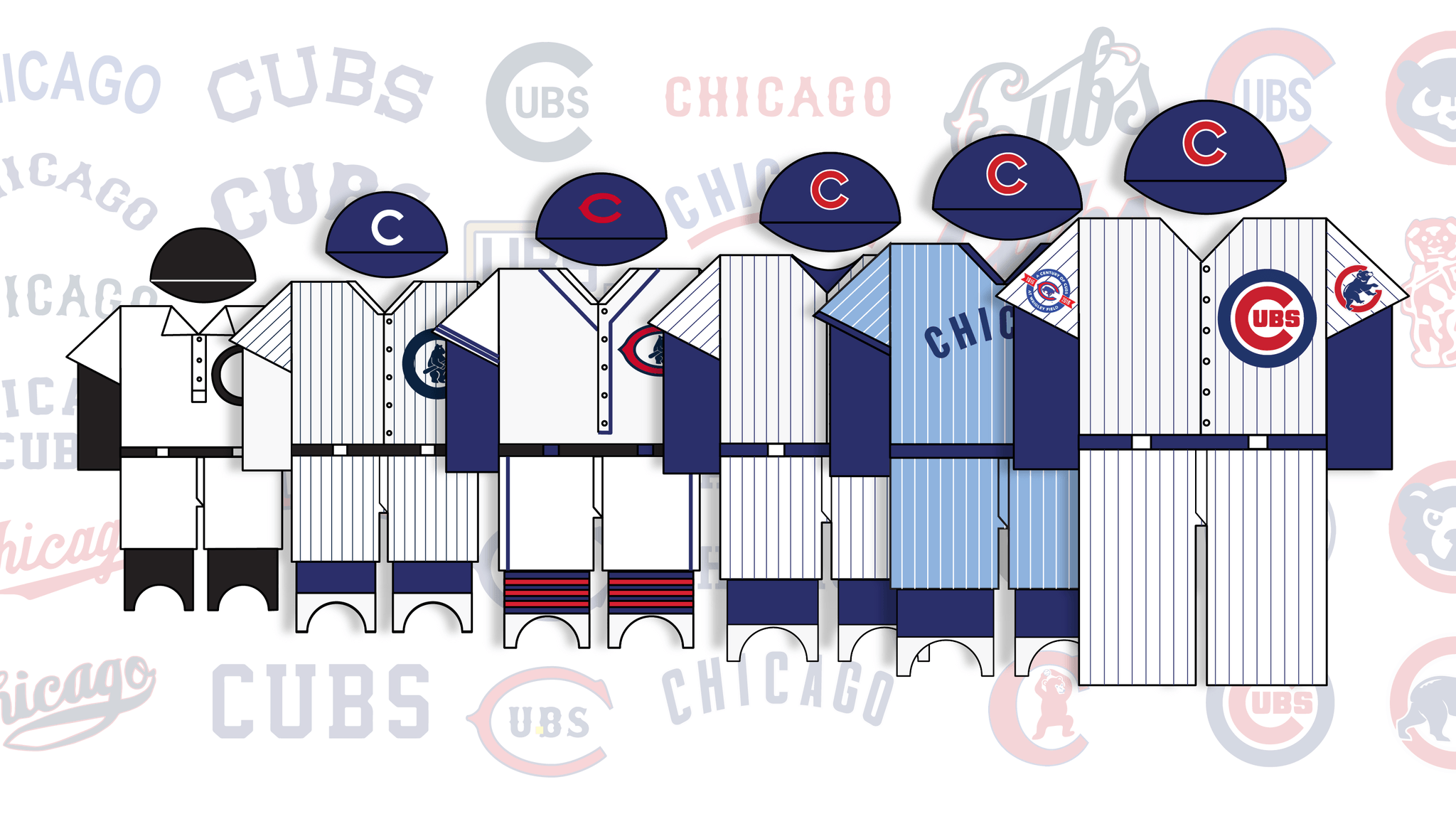 Cubs Old Logo - 113 years of Cubs uniforms, by year - Chicago Tribune