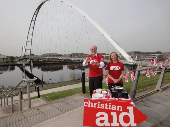 Red MP Arch Logo - Cracking the omelette challenge to raise awareness of Christian Aid