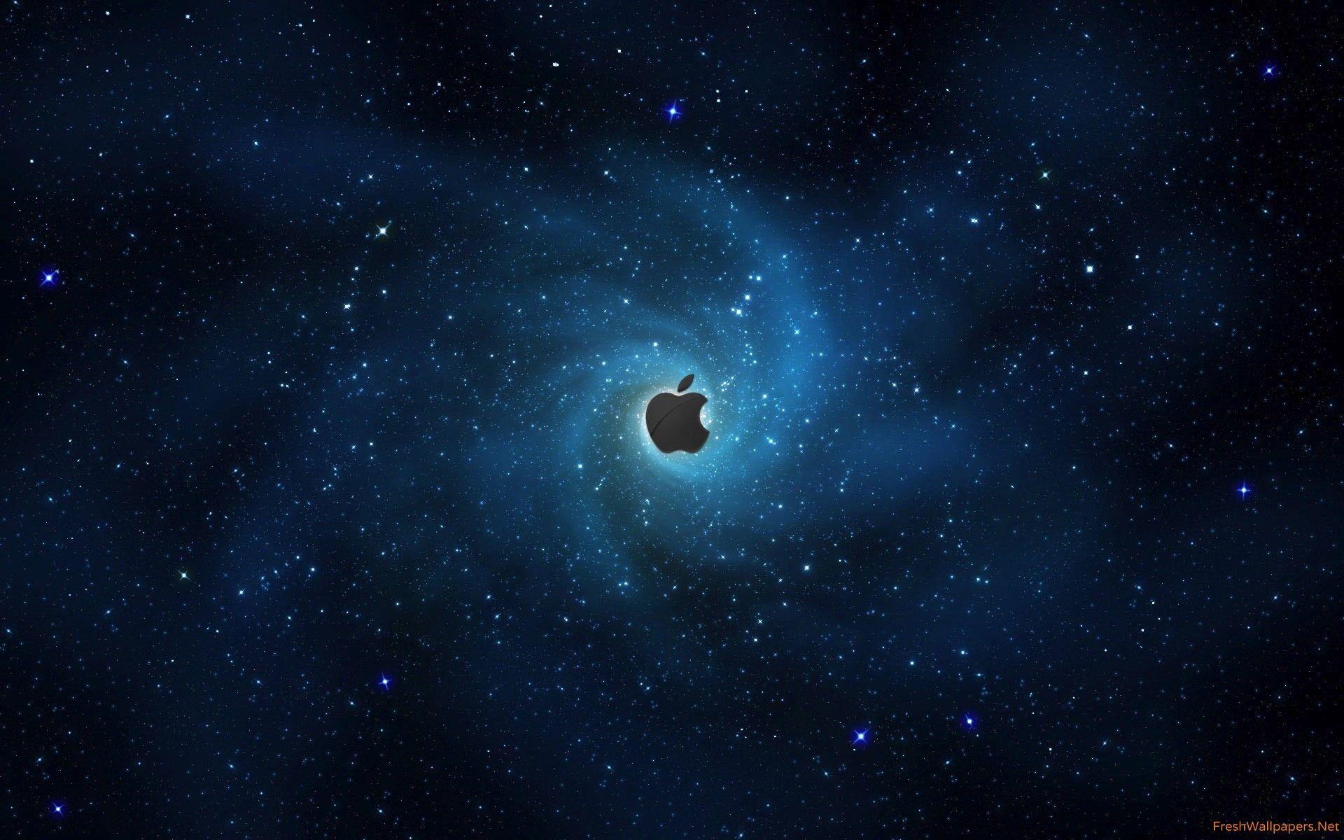 Apple Galaxy Logo - Apple logo with Stars and Galaxy wallpaper