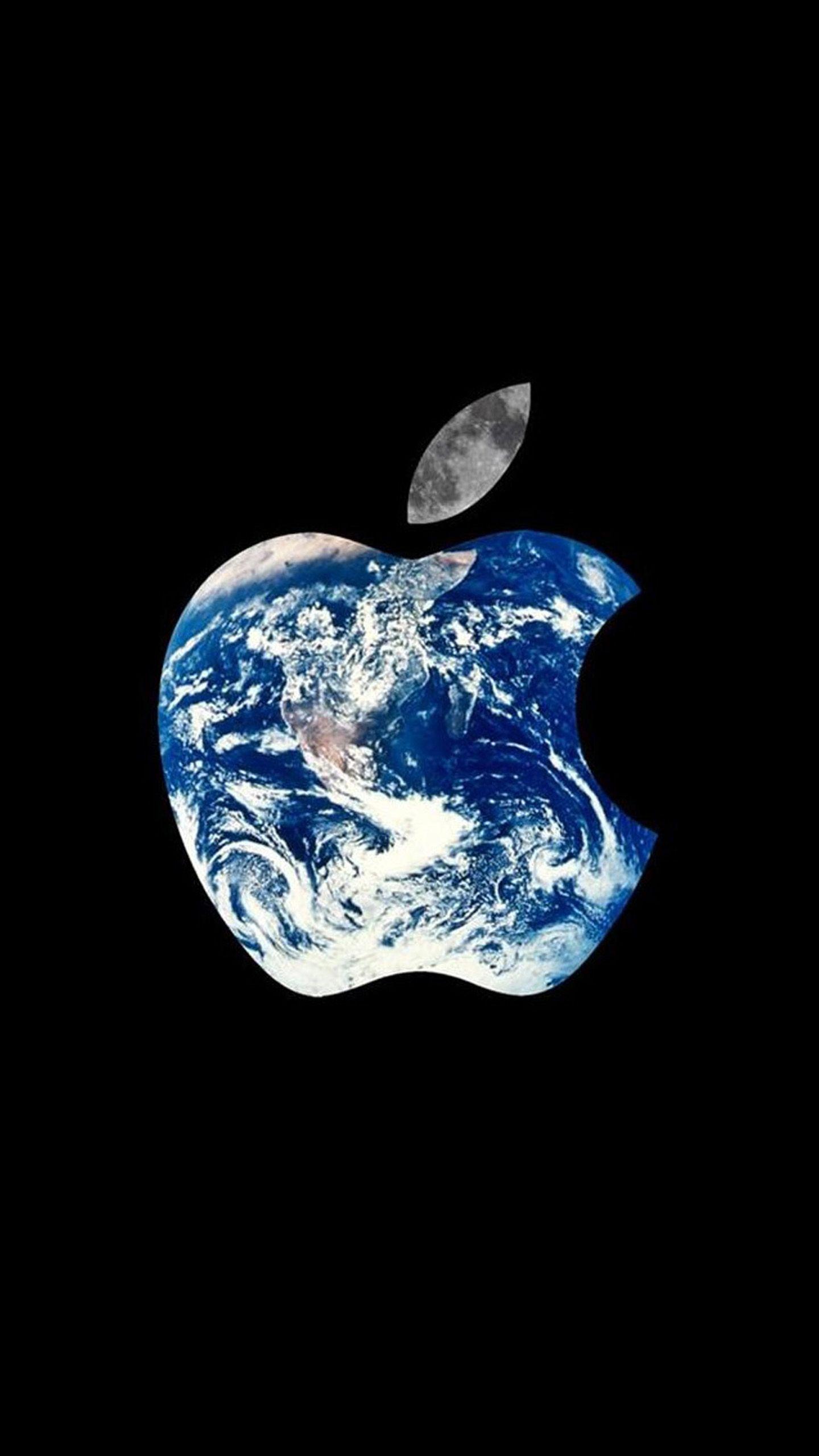 Apple Galaxy Logo - Earth Apple LOGO Galaxy S6 Wallpaper. Galaxy S6 Wallpaper