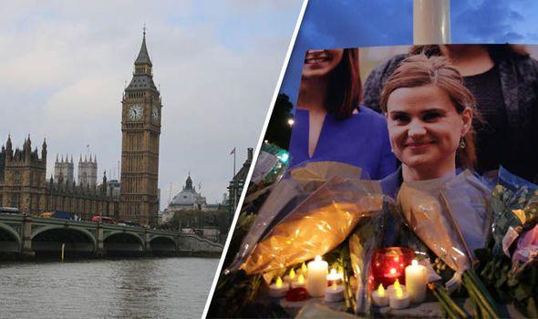 Red MP Arch Logo - Jo Cox memorial plaque to be unveiled in House of Commons. UK