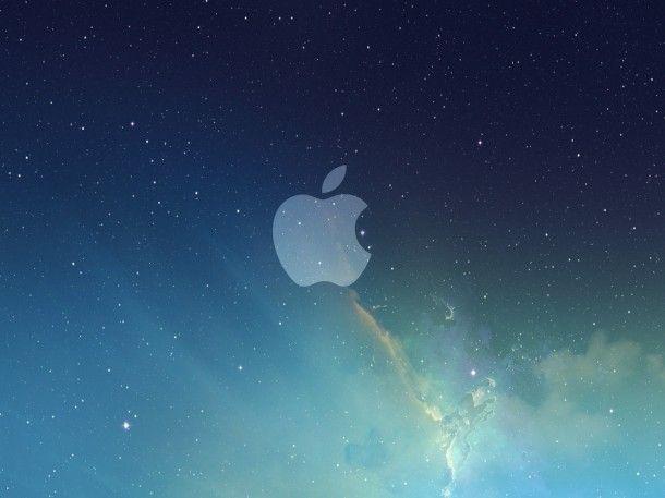 Apple Galaxy Logo - Apple Logo Galaxy Wallpaper 610x457