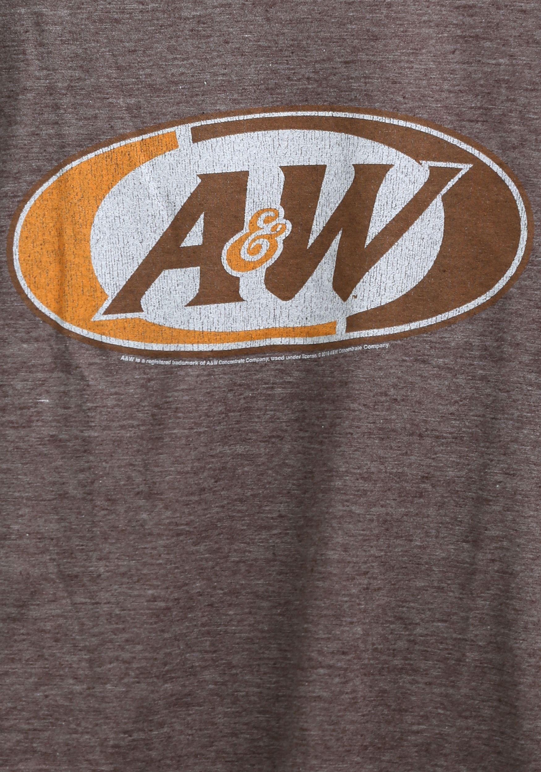 A&W Logo - A&W Logo Heathered Brown Tee in Juniors