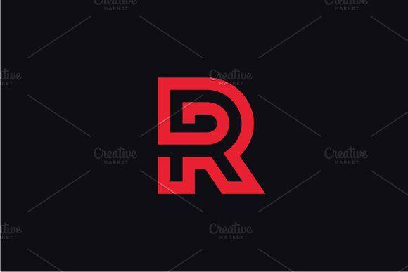 Red with White R Logo - Redline R Logo Logo Templates Creative Market