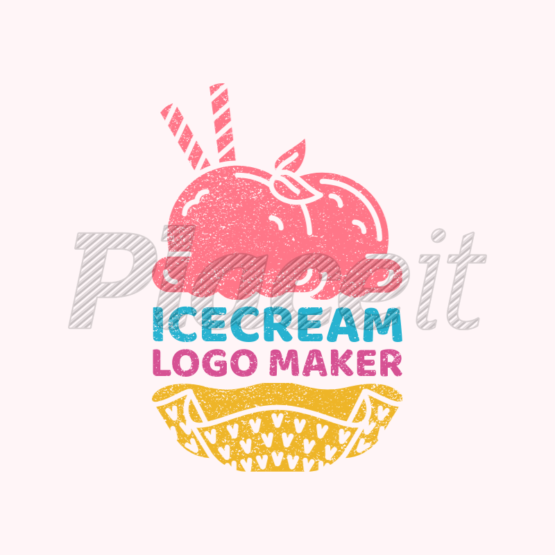 Ice Cream Maker Logo - Placeit - Online Logo Maker for an Ice Cream Shop with Ice Cream Clipart