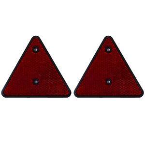 2 Red Triangles Logo - SET OF 2 RED TRIANGLE REFLECTORS SCREW FIT LORRY TRAILER CARAVAN ...