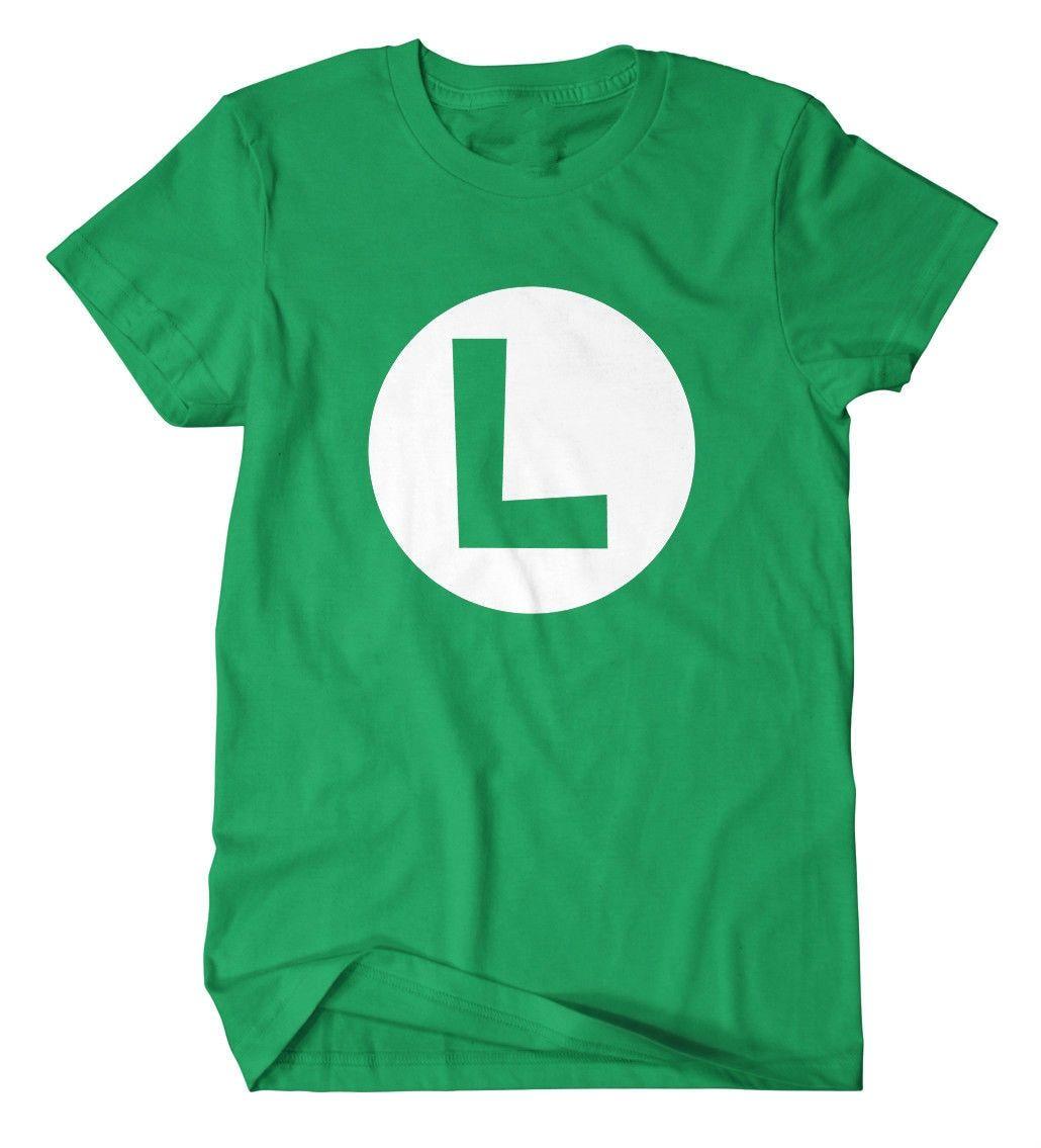 Koopa Logo - Luigi Logo T Shirt Gamer Fun Konsole Super Mario Luigi Yoshi Wario ...
