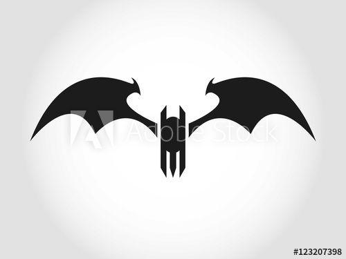 Dracula Bat Logo - Bat Logo. Dracula or Vampire Logo. Isolated. - Buy this stock vector ...