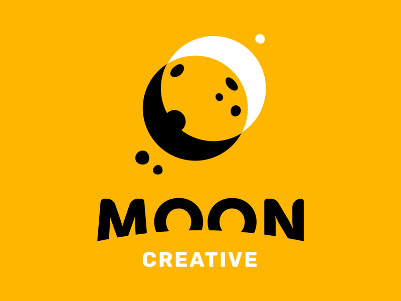 Yellow Moon Logo - Moon Animated Logo