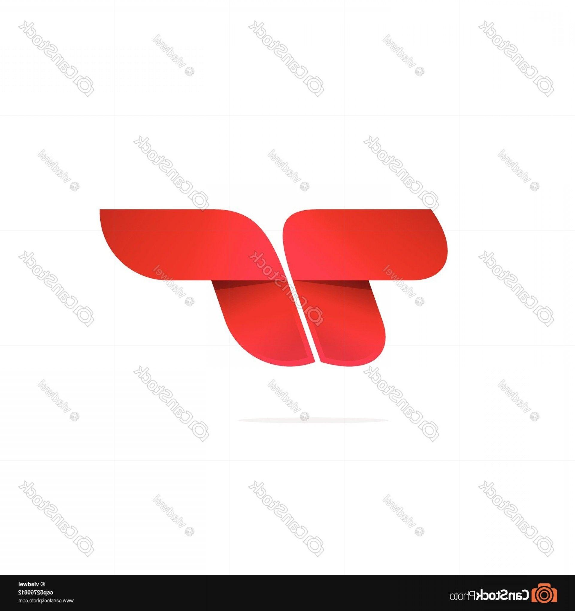Red with White R Logo - Letter T Or Double R Logo Vector