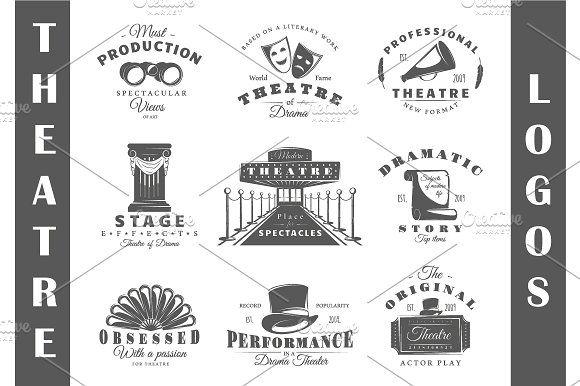 Theatre Logo - Theatre logos templates Logo Templates Creative Market