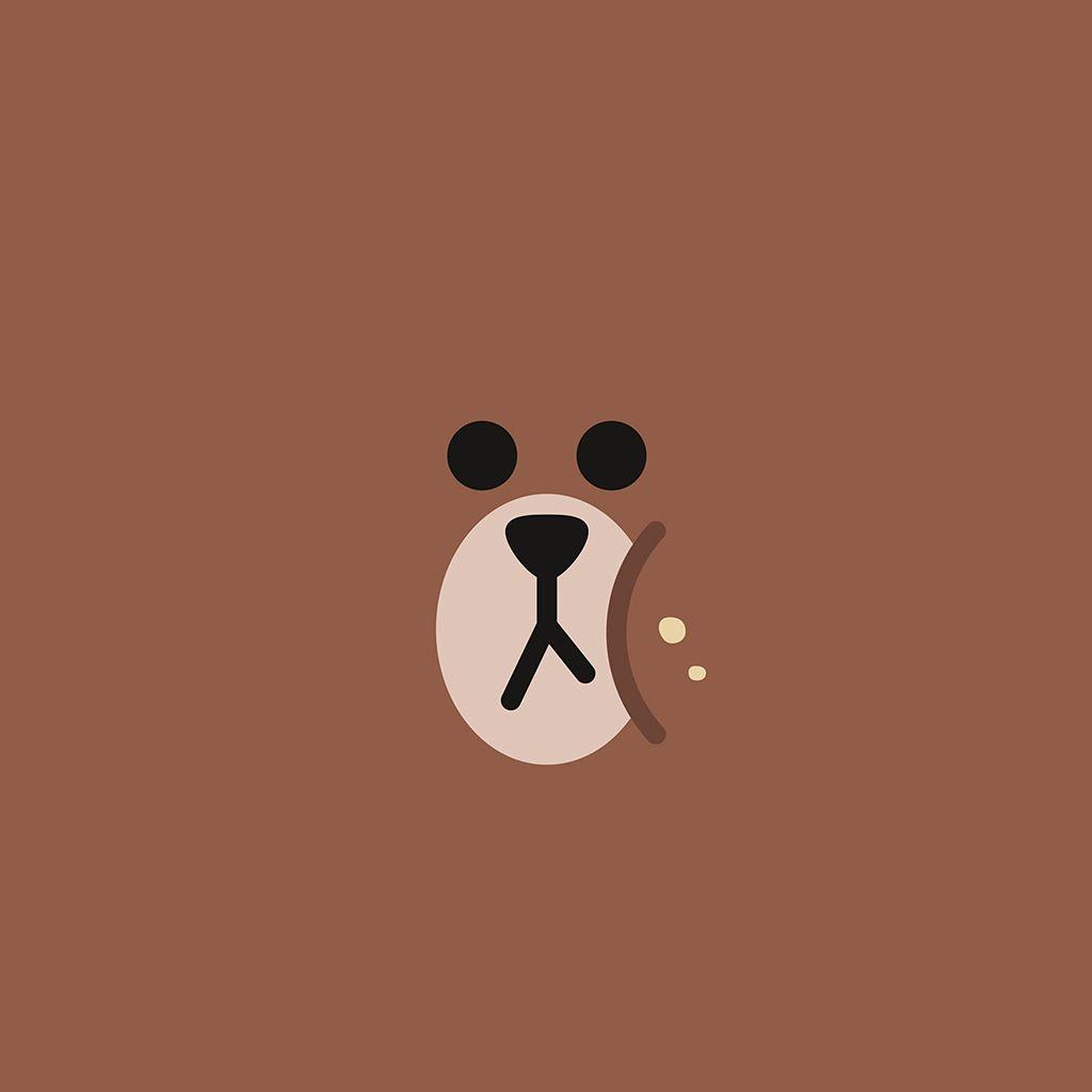Brown Line Logo - PAPERS.co | iPad wallpaper - ba78-line-chractor-cute-brown ...