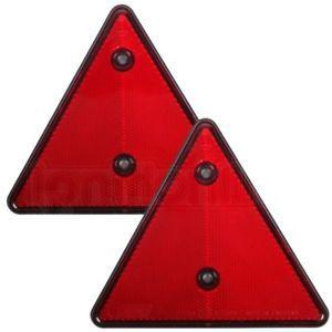 2 Red Triangle Logo - Details about 2 x Maypole Red Triangle Reflector Truck Rear Trailer Caravan  Gatepost Screw Fit