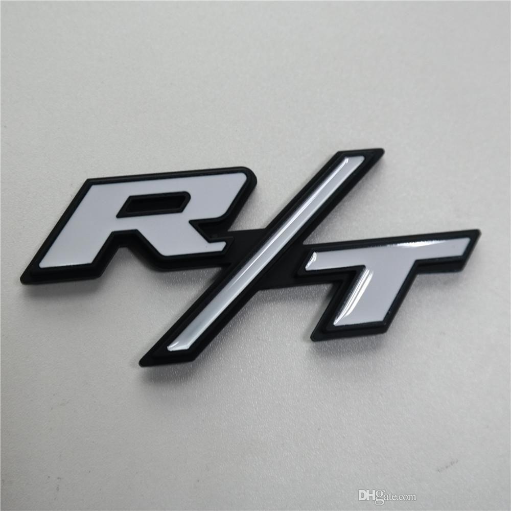 Red with White R Logo - Custom 3D ABS Red White Car RT R/T Letter Sticker Fender Badge ...