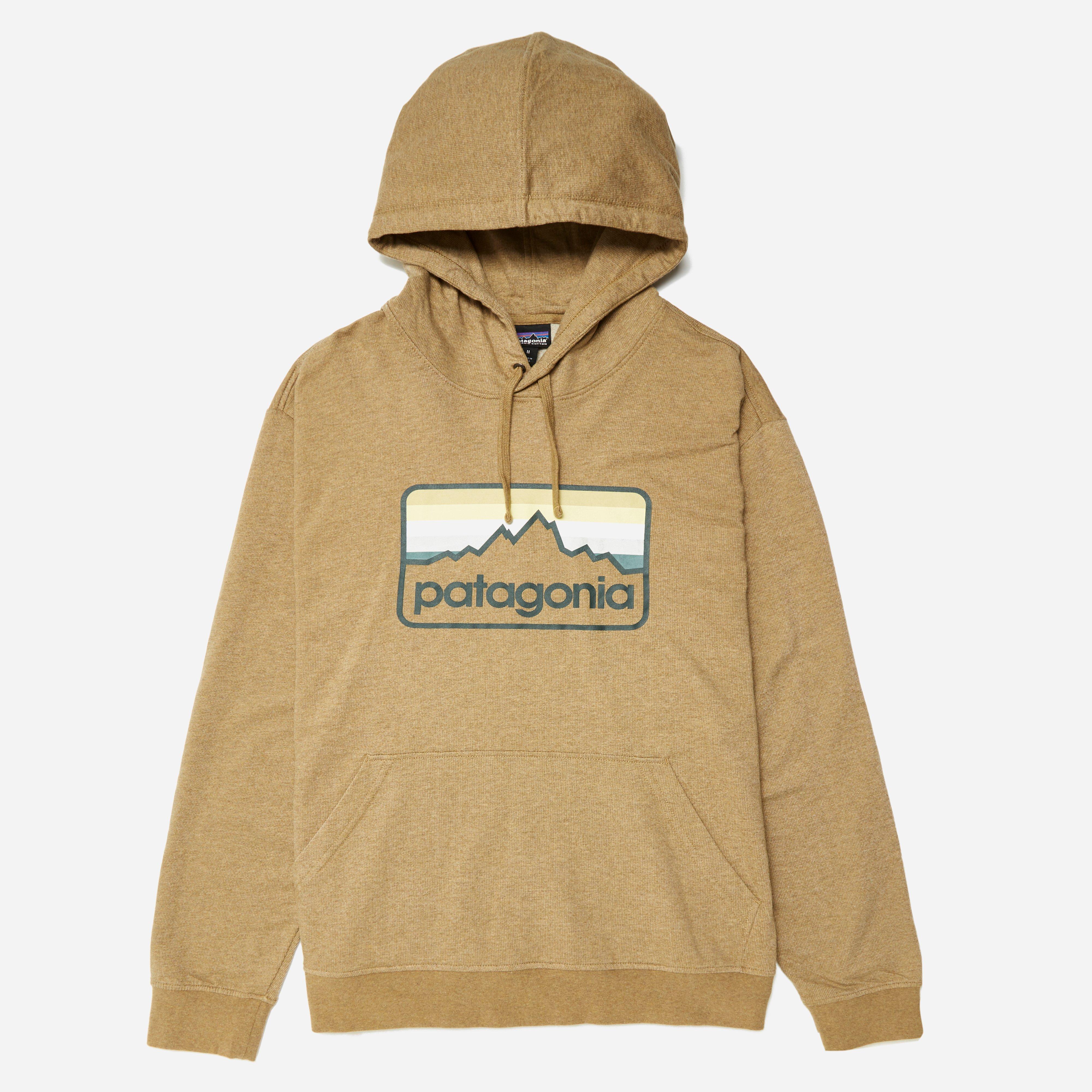 Brown Line Logo - Patagonia Line Logo Badge Lw Hoodie in Brown for Men