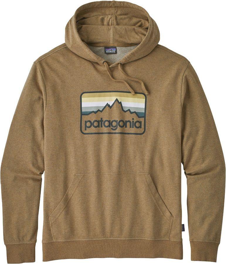 Brown Line Logo - Patagonia Line Logo Badge Lightweight Hoody, L Coriander Brown