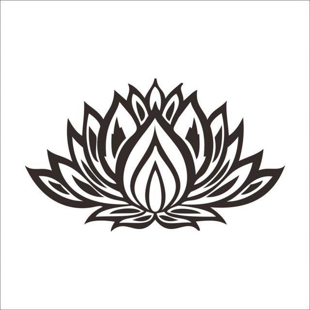 Black Lotus Logo - Beautiful Black Lotus Flower Home Decals Wall Stickers Living Room