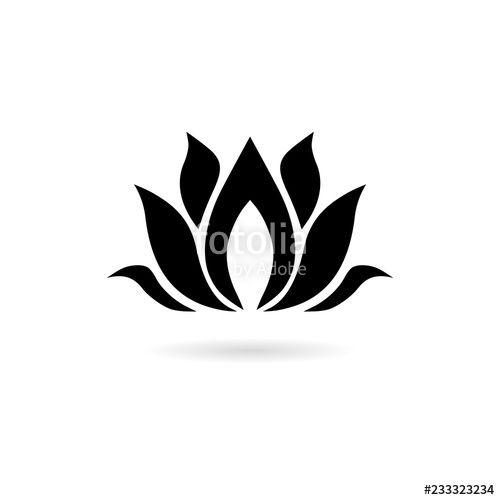 Black Lotus Logo - Black Lotus flower logo, Lotus flower icon 