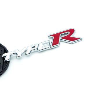What Automobile Has a Red and White Logo - White Red Metal Chrome TYPE R Badge Sticker Car Body TYPER ...