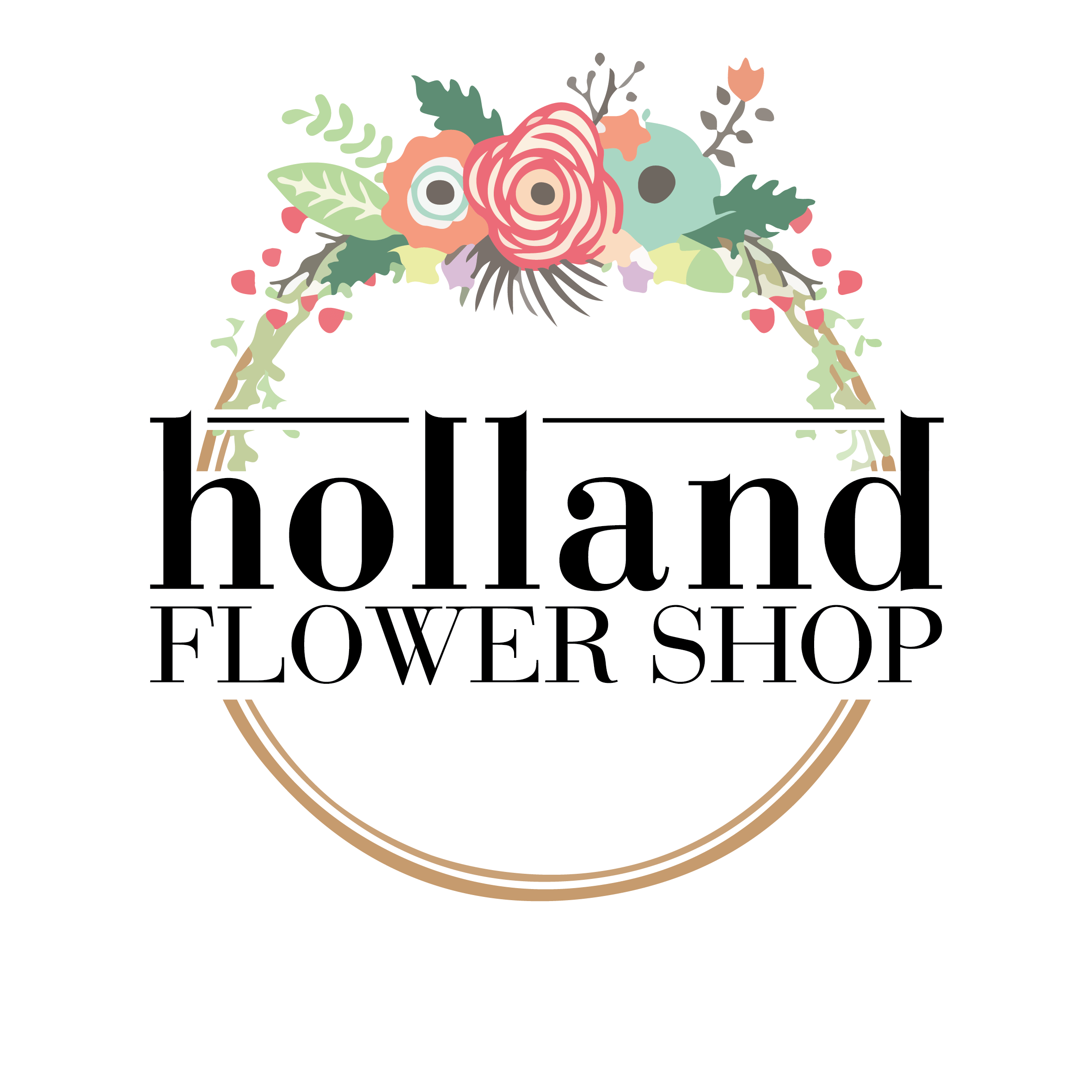Flower Shop Logo - Holland Flower Shop Logo Design