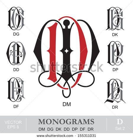 Vintage DG Logo - Vintage Monograms DM DG DK DD DP DF DR. 字母組合