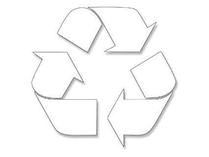 White Recycle Logo - White Recycle Logo Window Decal Sticker No