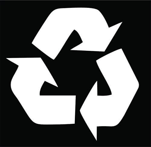 White Recycle Logo - Coast Stickers | Recycle Symbol White Vinyl Decal