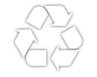 White Recycle Logo - Recycle logo