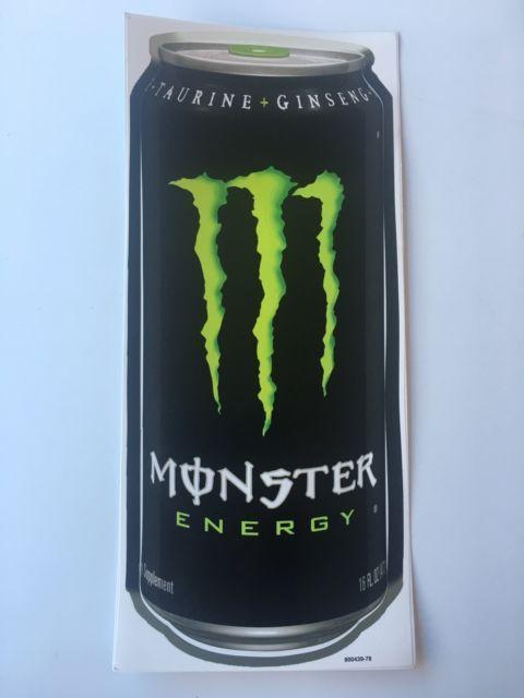 Can Monster Energy Logo - Monster Energy Drink Sticker Decal Logo Can Large