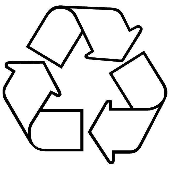White Recycle Logo - RECYCLABLE VECTOR ECO SYMBOL - Download at Vectorportal