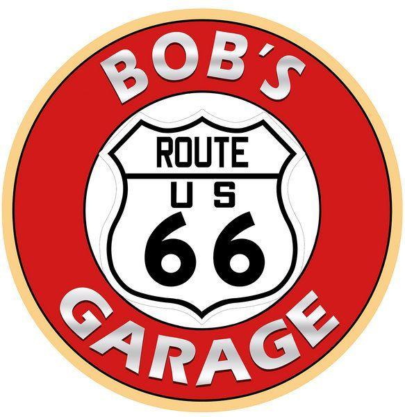 Vintage DG Logo - Personalized Route 66 Garage Metal Sign Custom Vintage Style Retro