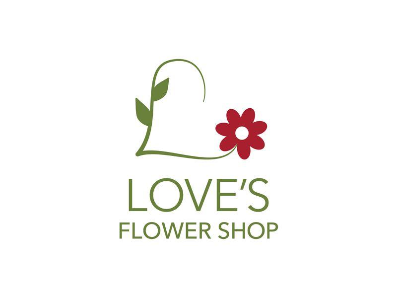 Flower Shop Logo - Love's Flower Shop Logo