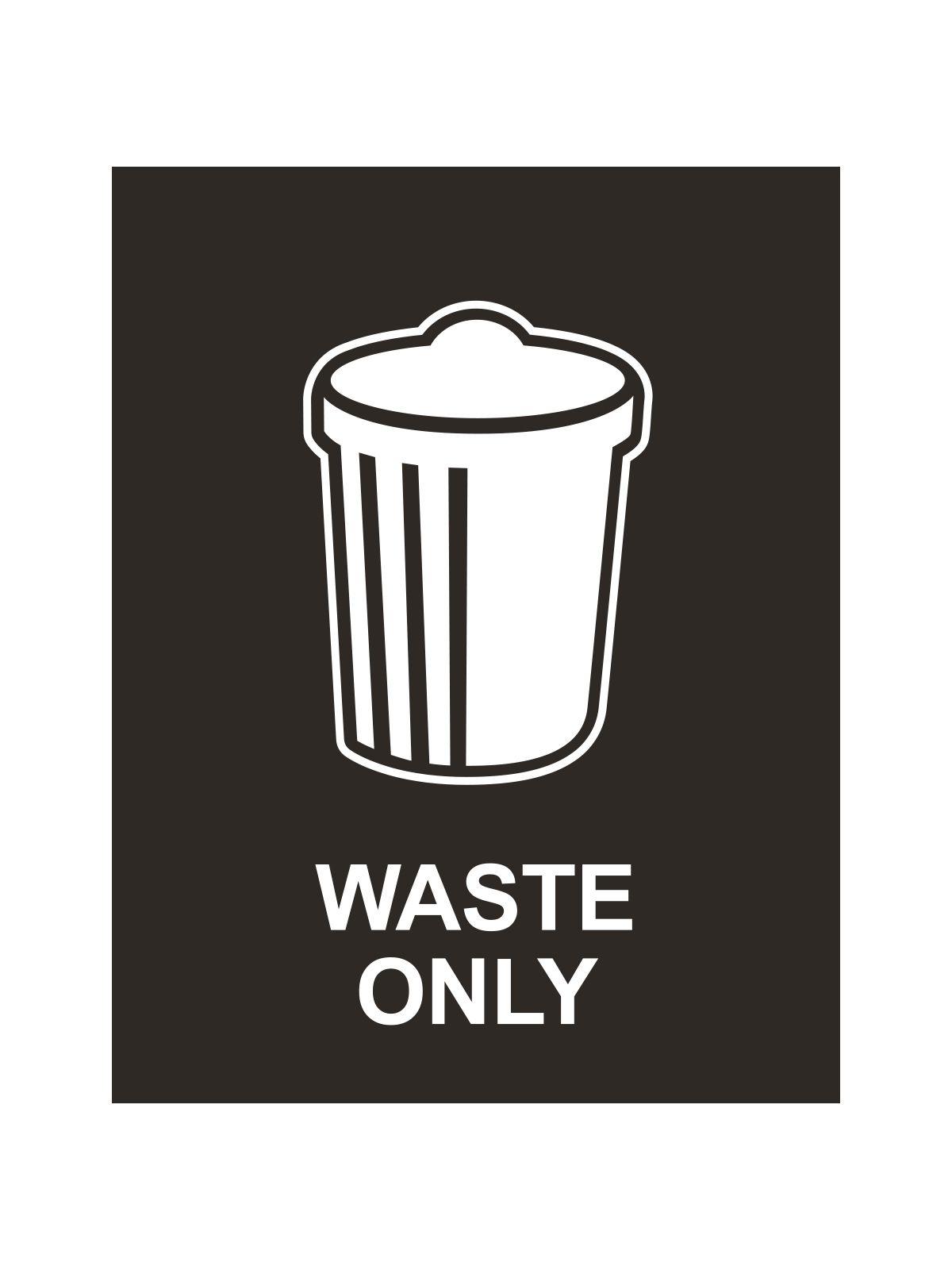 Waste Logo - Busch Systems - Product Details - WASTE WATCHER® SIGN - WASTE ONLY W ...