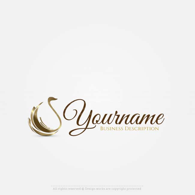 Swan Logo - Free Logo Maker - Online Golden Swan logo design
