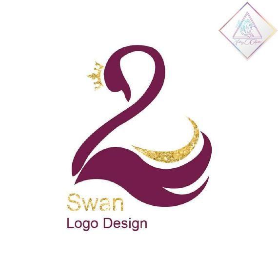 Swan Logo - Premade swan logo design in png and pdf format feminine