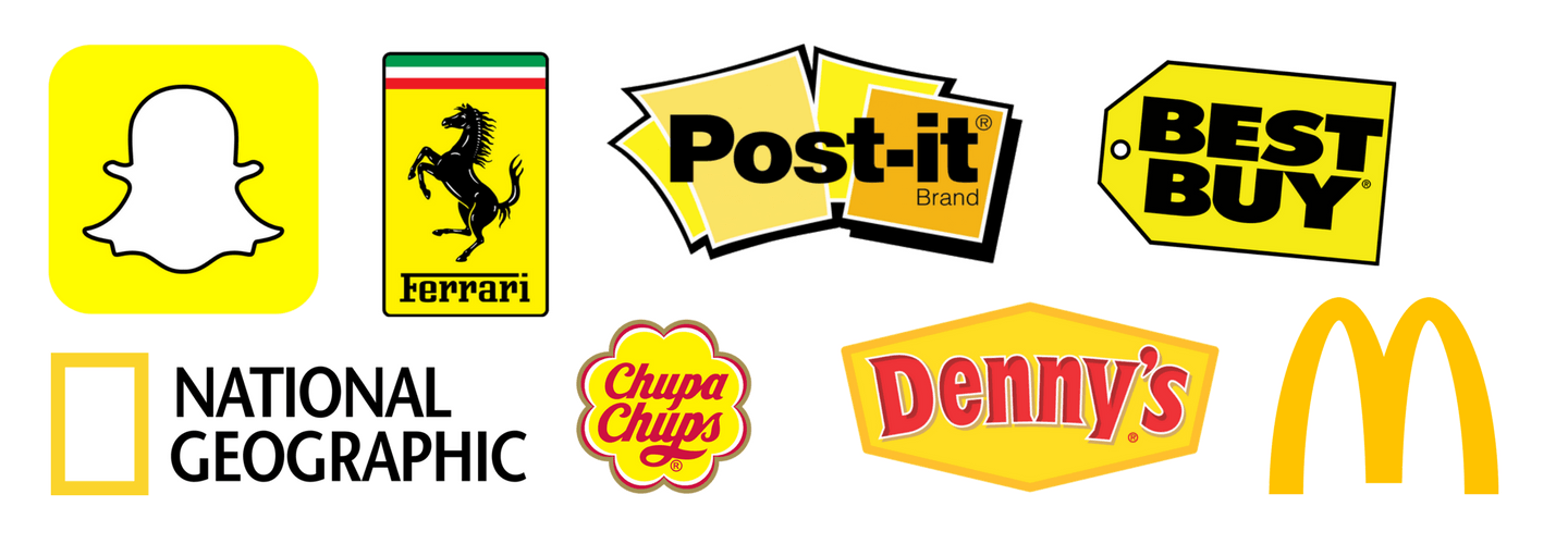 Yellow Color Logo - What do your brand colors say about your business?. Different