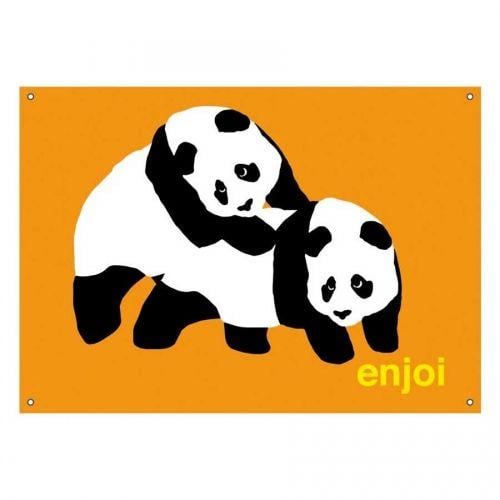 Enjoi Skateboard Logo - Enjoi Skateboards Enjoi Piggyback Vinyl Panda Banner 35 x 50.5