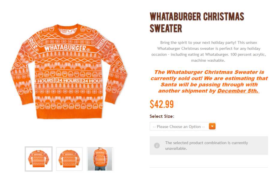 Whataburger Logo - Whatasweater! Whataburger stocking-stuffer sells out in 24 hours ...