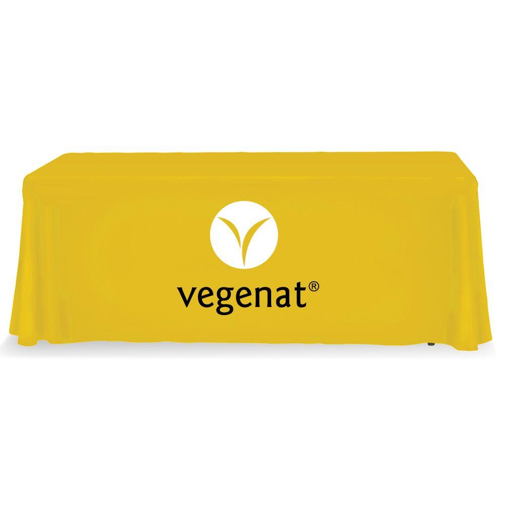 Yellow Color Logo - 6ft or 8 ft Yellow Table Throw San Diego 2 Logo Color 3 or 4 Sided